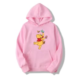 Winnie the Pooh Men Hoodie Japanese Cartoon Anime Women Pullover New Casual Autumn Winter Couple Oversized Sweatshirts
