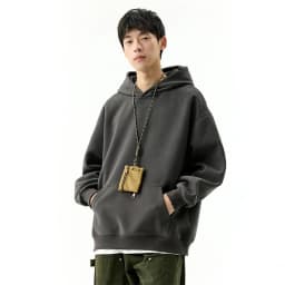 DUKEEN 450G Heavyweight Men's Hoodies 2025 Spring and Autumn Basic Solid Color Sport Hooded Jacket High Quality Men's Clothing