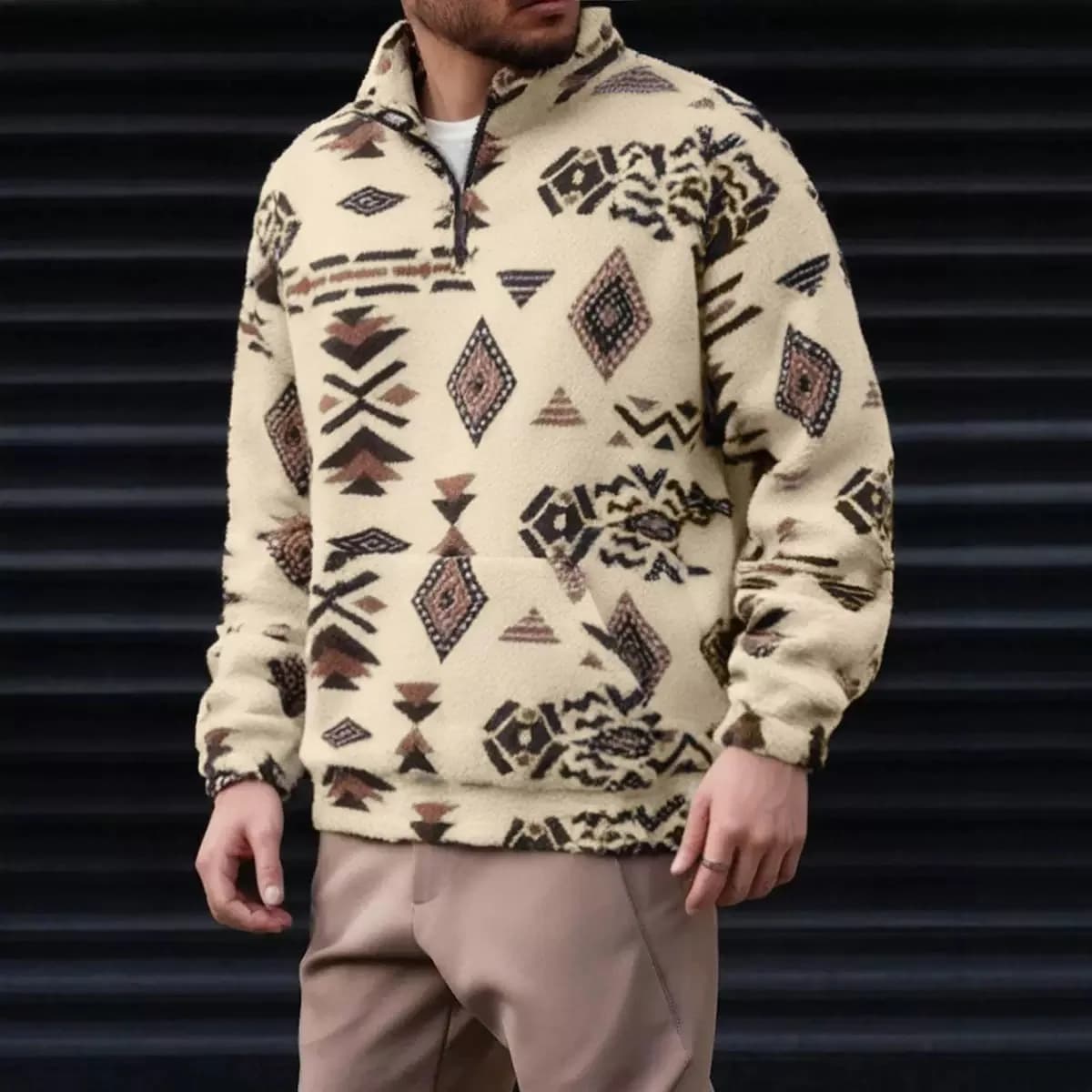 Winter New Trendy Printed and Velvet Thickened Warm Hoodie for Men's Casual Loose Sports Large Size High Quality Coat M-3XL