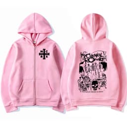 Rock Band My Chemical Romance Mcr Dead Zipper Hoodie Black Parade Punk Emo Zip Up Hoodies Men Fashion Vintage Oversized Pullover