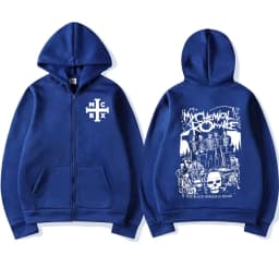 Rock Band My Chemical Romance Mcr Dead Zipper Hoodie Black Parade Punk Emo Zip Up Hoodies Men Fashion Vintage Oversized Pullover