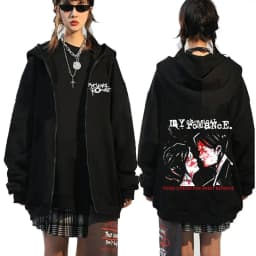 Rock Band My Chemical Romance Mcr Dead Zipper Hoodie Black Parade Punk Emo Zip Up Hoodies Men Fashion Vintage Oversized Pullover