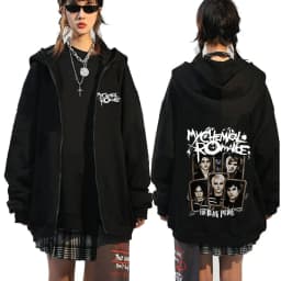 Rock Band My Chemical Romance Mcr Dead Zipper Hoodie Black Parade Punk Emo Zip Up Hoodies Men Fashion Vintage Oversized Pullover