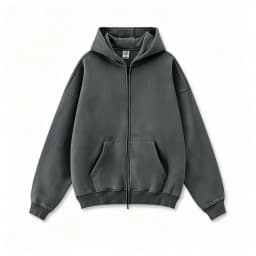 American Fried Street Insoversize Cardigan Sweater Men and Women Loose Old Zipper Fleece Hooded Lazy Jacket