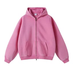 American Fried Street Insoversize Cardigan Sweater Men and Women Loose Old Zipper Fleece Hooded Lazy Jacket