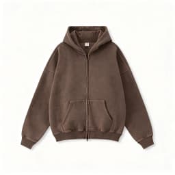 American Fried Street Insoversize Cardigan Sweater Men and Women Loose Old Zipper Fleece Hooded Lazy Jacket