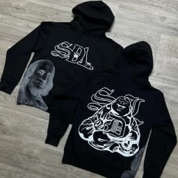 Harajuku Buddha Graphic Hoodies Men Y2k Grunge Streetwear Sweatshirt Tops Cotton Oversized Hoodie Vintage Gothic Men Clothing