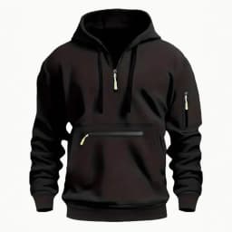 Men's New Sweater Hooded Arm Zipper Long Sleeve Pullover Trend Hoodie Fashion