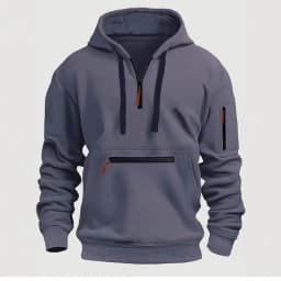 Men's New Sweater Hooded Arm Zipper Long Sleeve Pullover Trend Hoodie Fashion