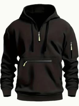 Men's New Sweater Hooded Arm Zipper Long Sleeve Pullover Trend Hoodie Fashion