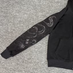 Tiger Embroidery Zipper Hooded Hoodies Jacket Mens Cardigan Streetwear Loose Baggy Sweatshirt Oversized