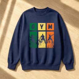Retro Gym Color Blocks Men Sport Fitness Sweatshirt Basketball Silhouette Top Training Wear Athletic Hoodie