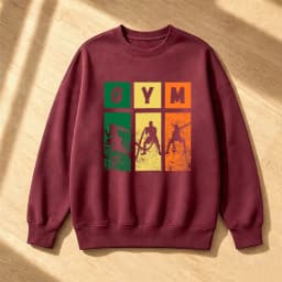 Retro Gym Color Blocks Men Sport Fitness Sweatshirt Basketball Silhouette Top Training Wear Athletic Hoodie