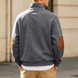 Coral Fleece Turtleneck Mens Sweatshirts Fall And Winter Retro Half Zipper Open Front Large Long Sleeve Top Mens Pullover Hoodie