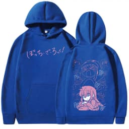 Japanese Manga Bocchi The Rock Hoodies Anime Gotoh Hitori Graphic Sweatshirts Men Women Harajuku Oversized Long Sleeves Pullover