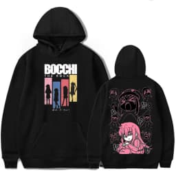 Japanese Manga Bocchi The Rock Hoodies Anime Gotoh Hitori Graphic Sweatshirts Men Women Harajuku Oversized Long Sleeves Pullover