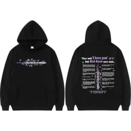 Kai Azer I Love You in Powerless Graphic Sweatshirts Men Women Vintage Hip Hop Classic Hoodie Hot Sale Oversized Hipster Hoodies