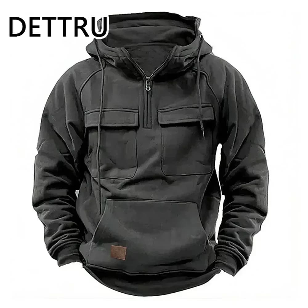 2024 Vintage Men Hoodie Sweatshirt Street Man Clothing Men's Oversized Hooded Pullover Male Retro Harajuku Solid Color Hoody