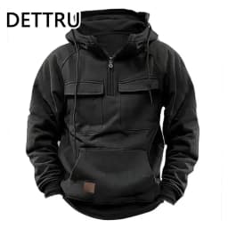2024 Vintage Men Hoodie Sweatshirt Street Man Clothing Men's Oversized Hooded Pullover Male Retro Harajuku Solid Color Hoody