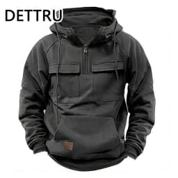 2024 Vintage Men Hoodie Sweatshirt Street Man Clothing Men's Oversized Hooded Pullover Male Retro Harajuku Solid Color Hoody