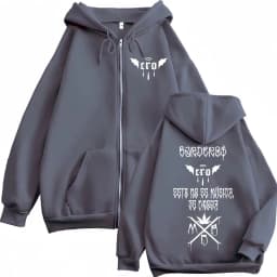 Rapper C.R.O Double Sided Print Zipper Hoodies Fashion Hip Hop Long Sleeve Sweatshirts Men Women Clothing Casual Loose Pullovers