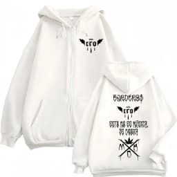 Rapper C.R.O Double Sided Print Zipper Hoodies Fashion Hip Hop Long Sleeve Sweatshirts Men Women Clothing Casual Loose Pullovers