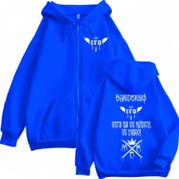 Rapper C.R.O Double Sided Print Zipper Hoodies Fashion Hip Hop Long Sleeve Sweatshirts Men Women Clothing Casual Loose Pullovers