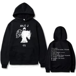 Rapper Milo J 111 Album Graphic Hoodie Men Women Hip Hop Fashion Oversized Hooded Sweatshirt Men's Casual Fleece Cotton Hoodies