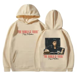 Classic Movie Scarface Hoodies The World Is Yours Tony Montana Al Pacino Hooded Sweatshirts Men Women Vintage Gothic Pullovers