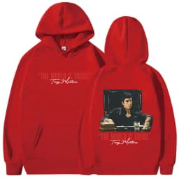 Classic Movie Scarface Hoodies The World Is Yours Tony Montana Al Pacino Hooded Sweatshirts Men Women Vintage Gothic Pullovers