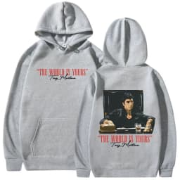 Classic Movie Scarface Hoodies The World Is Yours Tony Montana Al Pacino Hooded Sweatshirts Men Women Vintage Gothic Pullovers