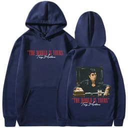 Classic Movie Scarface Hoodies The World Is Yours Tony Montana Al Pacino Hooded Sweatshirts Men Women Vintage Gothic Pullovers