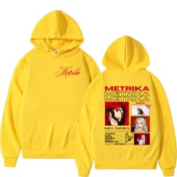 Rapper Metrika Album 2025 Print Hooded Men Women Long Sleeve Oversized Retro Sweatshirt Hip Hop Fleece Clothing Pullover Hoodie