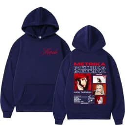 Rapper Metrika Album 2025 Print Hooded Men Women Long Sleeve Oversized Retro Sweatshirt Hip Hop Fleece Clothing Pullover Hoodie
