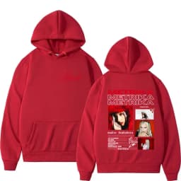 Rapper Metrika Album 2025 Print Hooded Men Women Long Sleeve Oversized Retro Sweatshirt Hip Hop Fleece Clothing Pullover Hoodie