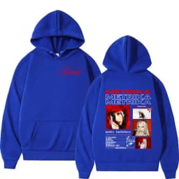 Rapper Metrika Album 2025 Print Hooded Men Women Long Sleeve Oversized Retro Sweatshirt Hip Hop Fleece Clothing Pullover Hoodie