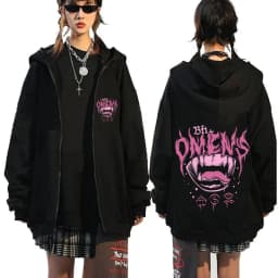 Limited Bad Omens Band Zipper Hoodie Men Women Rock Vintage Oversized Zip Up Jacket Male Fleece Cotton Zip Up Hoodies Streetwear