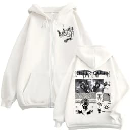 Anime Jojo Bizarre Adventure Killer Queen Zipper Hoodies Men's Women Clothing Fashion Hip Hop Zip Up Long Sleeves Pullovers Coat