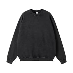 ZODF Retro Autumn Men Batik Washed Cotton Sweatshirts Unisex Loose 420gsm Terry O Neck Pullovers Streetwears HY0665