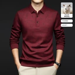 Top Grade Wool+Mulberry Silk Turndown Collar Casual New Brand Fashion Pullover Hoodies Street Velvet Sweatshirts Men's Clothing