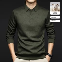 Top Grade Wool+Mulberry Silk Turndown Collar Casual New Brand Fashion Pullover Hoodies Street Velvet Sweatshirts Men's Clothing