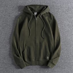 Autumn New American Retro Long Sleeve Hooded Cardigan Hoodies Men's Fashion Pure Cotton Washed Loose Casual Sports Sweatshirts