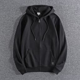 Autumn New American Retro Long Sleeve Hooded Cardigan Hoodies Men's Fashion Pure Cotton Washed Loose Casual Sports Sweatshirts
