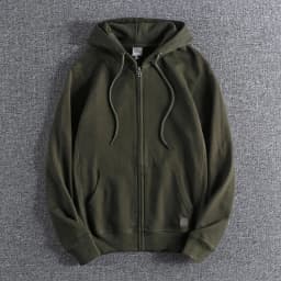 Autumn New American Retro Long Sleeve Hooded Cardigan Hoodies Men's Fashion Pure Cotton Washed Loose Casual Sports Sweatshirts