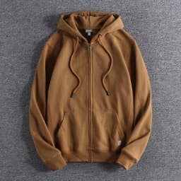 Autumn New American Retro Long Sleeve Hooded Cardigan Hoodies Men's Fashion Pure Cotton Washed Loose Casual Sports Sweatshirts