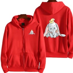 Dumbo Cartoon Anime Men's Zipper Hoodie Spring and Autumn Women's Sportswear New Fashion Couple Jacket Coat