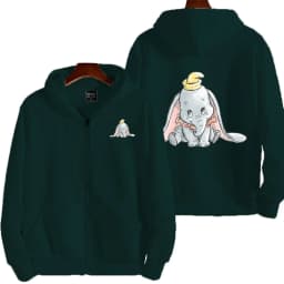 Dumbo Cartoon Anime Men's Zipper Hoodie Spring and Autumn Women's Sportswear New Fashion Couple Jacket Coat