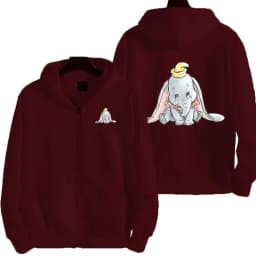 Dumbo Cartoon Anime Men's Zipper Hoodie Spring and Autumn Women's Sportswear New Fashion Couple Jacket Coat