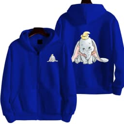 Dumbo Cartoon Anime Men's Zipper Hoodie Spring and Autumn Women's Sportswear New Fashion Couple Jacket Coat