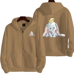 Dumbo Cartoon Anime Men's Zipper Hoodie Spring and Autumn Women's Sportswear New Fashion Couple Jacket Coat